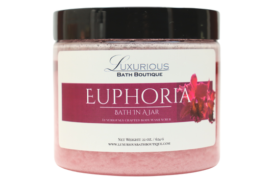 Euphoria Bath in a Jar Body Wash Scrub