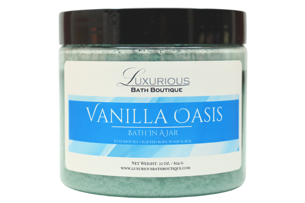 Vanilla Oasis Bath in a Jar Body Wash Scrub